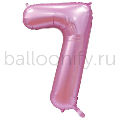 Шар ЦИФРА 7 Сатин Pink 40" 102 см