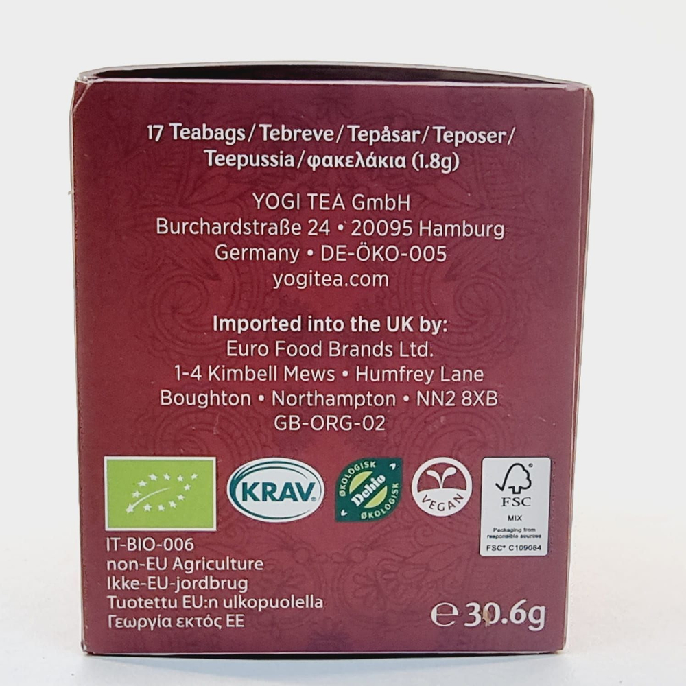 Чай Yogi Tea "Men's Tea" аювердическая смесь "Мужской чай" 17 пакетиков 30.6 г (из Финляндии)