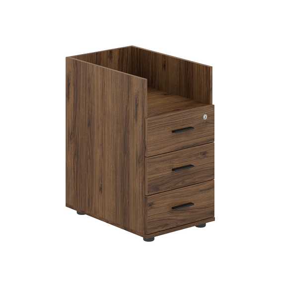 Тумба приставная Сигма 400х600х725 с 3 ящ. и нишей, с замком без топа SG.511