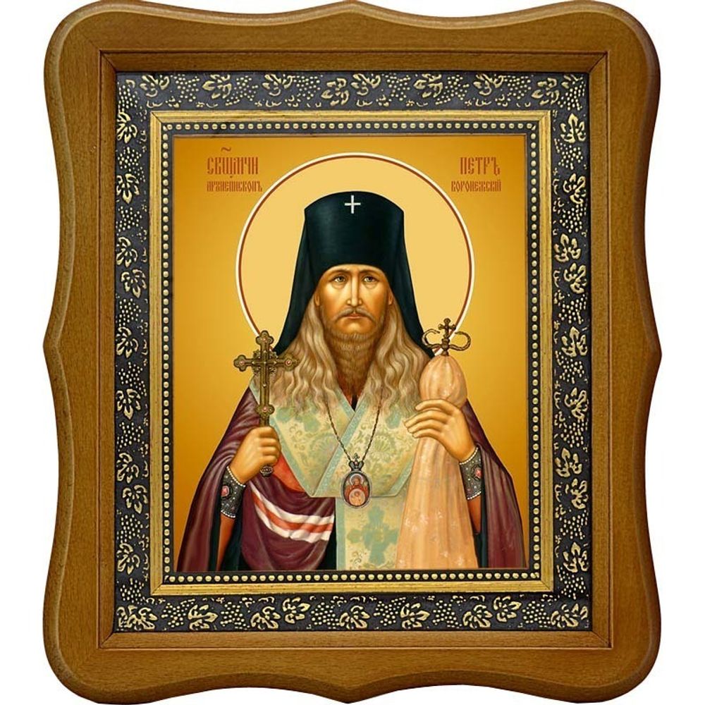 Петр Зверев, архиепископ Воронежский, священномученик. Икона на холсте.