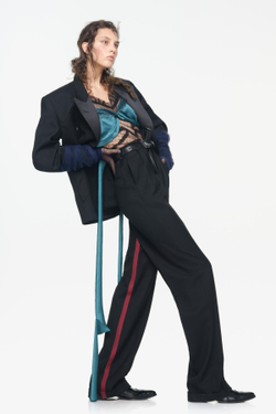 ZARA X JOHN GALLIANO УКОРОЧЕННЫЙ ТОП, ЗЕЛЕНЫЙ/СИНИЙ