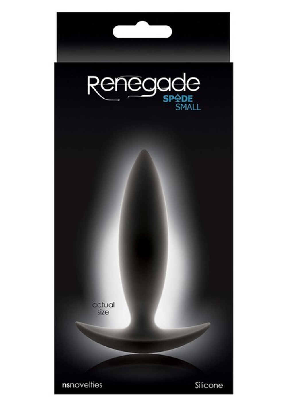 Малая силиконовая анальная пробка для ношения Renegade Spade Small (10,3 см , черный) (Цвет: черный)