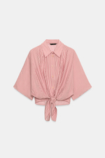 РУБАШКА В ПОЛОСКУ С УЗЛОМ — ZARA