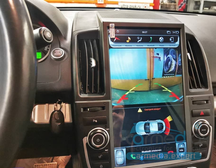 Магнитола для Land Rover Freelander 2 2007-2012 - Kuberg NH-1302 экран 13.6" в стиле "Тесла" на Android 10, Быстрая, CarPlay, 4G SIM-слот