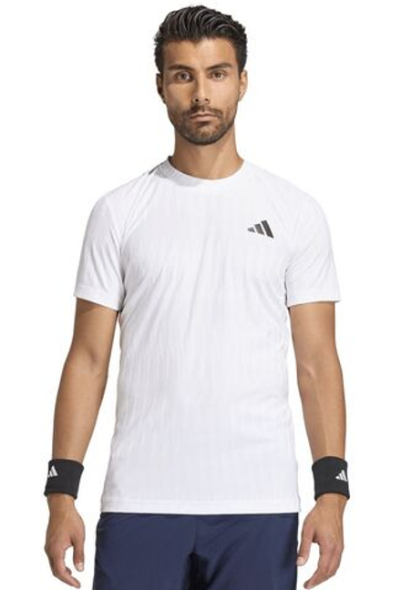 Мужская теннисная футболка Adidas Climacool+ Freelift Airchill - white