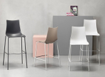 Стул барный пластиковый Scab Design Zebra Technopolymer, лен