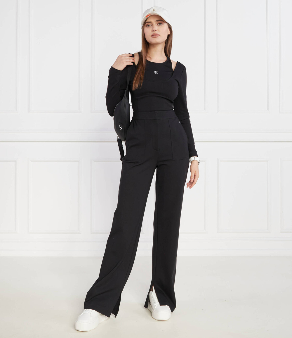 Блузка DOUBLE LAYER MILANO CALVIN KLEIN JEANS - черный(J20J221416)