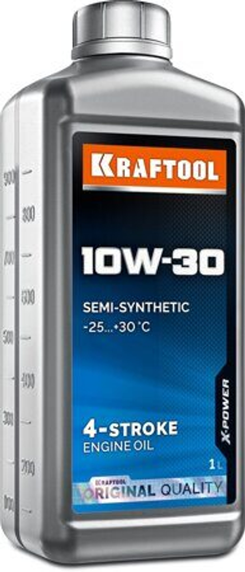 Полусинтетическое масло для 4-х тактных двигателей KRAFTOOL 10W-30 41510-1