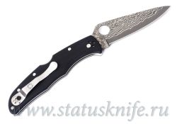 Нож Spyderco Endura 4 Black Pakkawood Damascus Exclusive C10WDBKфотография - 4