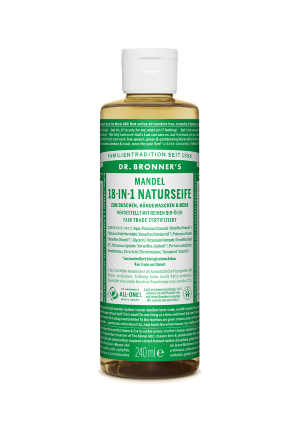 Натуральное миндальное мыло 18 в 1 Dr. Bronner’s, 240 мл