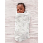SwaddleDesigns SD-460PP Фланелевая пеленка для новорожденного - Elephant & Chickies, Pastel Pink