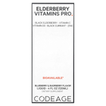 Codeage, Vitamins, бузина и иммунный комплекс, голубика и малина, 120 мл (4 жидк. унц.)