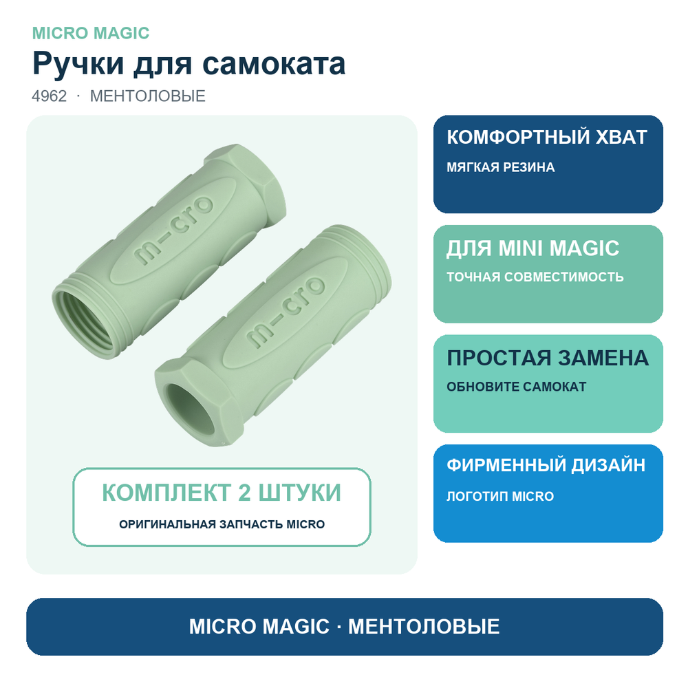 Резиновые ручки ментоловые для Mini Deluxe Magic