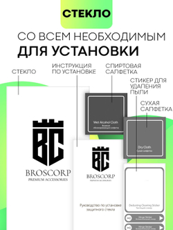 Набор стекол антишпион BROSCORP для Samsung Galaxy S21 FE оптом (арт. SS-S21FE-FSP-GLASS-SPY-SET2)