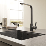 Смеситель для кухни 35к MIXLINE МЛ-ГС14 (ML-GS14) (309) темно-серый высок. излив