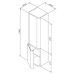 Шкаф пенал AM.PM Sensation 40 L M30CHL0406NF подвесной Орех