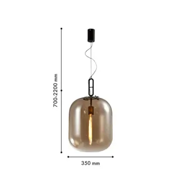 Подвес 1*E27 4264-1P черный/коричневый Canister Favourite