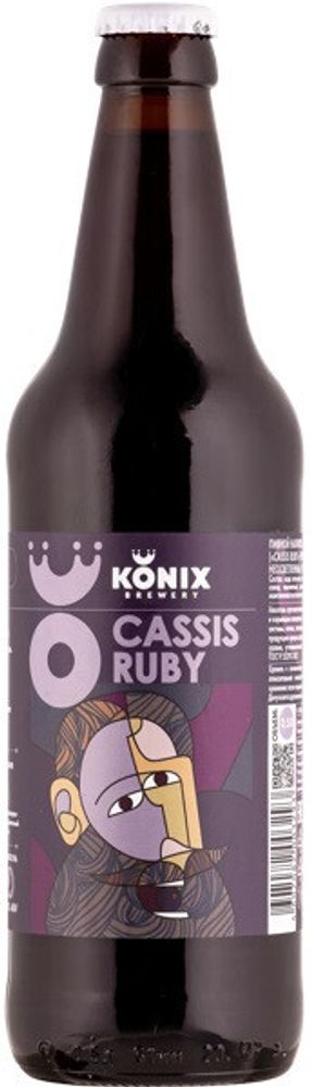 Пиво Коникс Рубиновая Смородина / Konix Cassis Ruby 0.45 - стекло