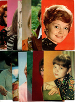 №80 Открытки Артисты и актёры СССР 1970–1980-е г. 25 штук. Цветные, чистые, без повторов