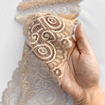 Широкое кружево эластичное 18см, Бежевый (lace/magn/180)