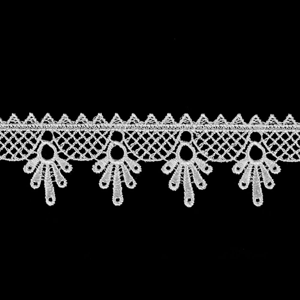 Кружево плетёное, ш. 4,3 см, белый