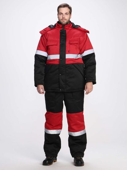 Костюм «Профи-Норд (Смесовая,» мужской утепленный черный с п/к