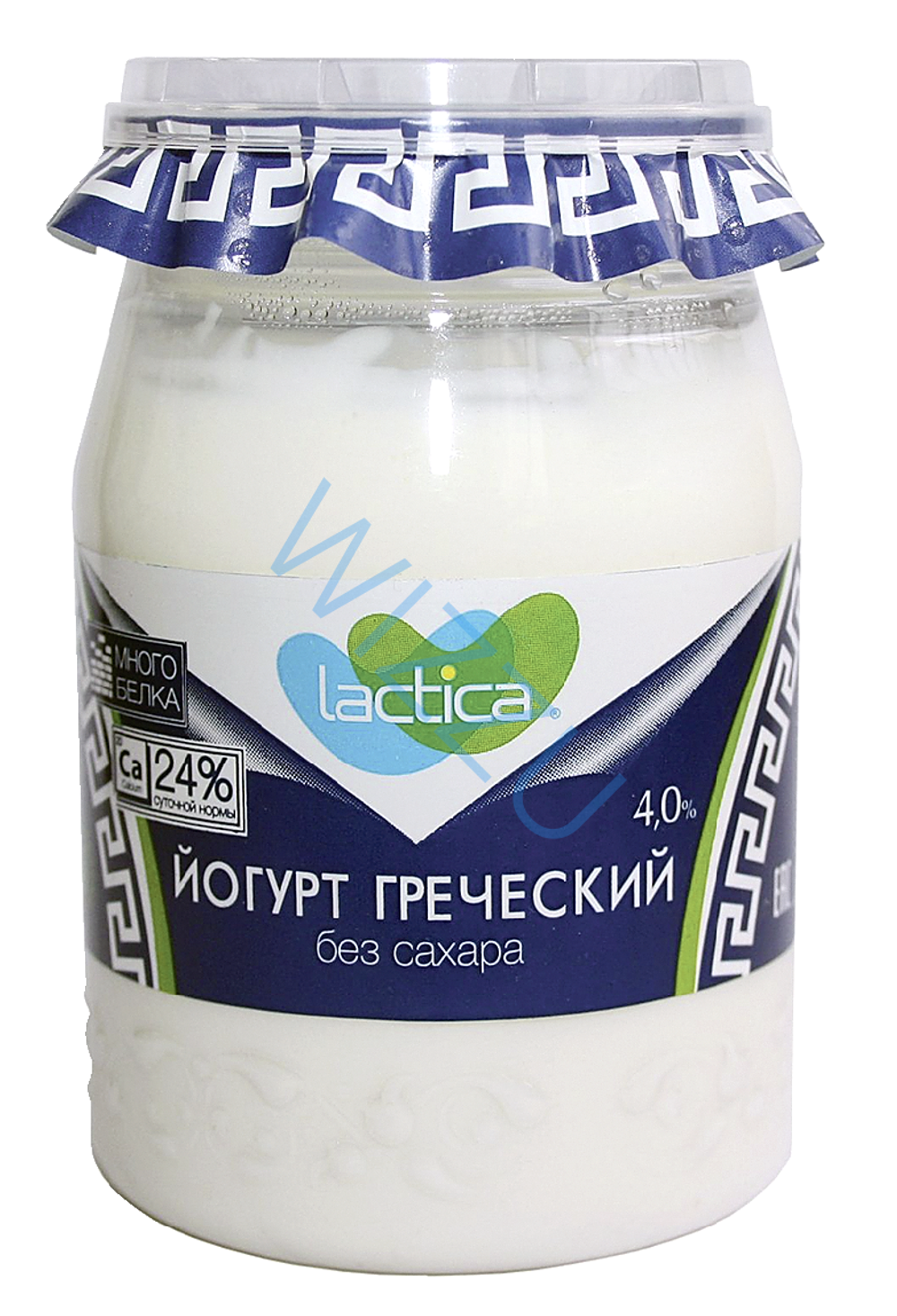 Йогурт натуральный греческий 4,0% 190г пэт-банка "Lactica"