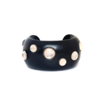 Браслет Nature Bijoux, Saint Honore, кафф из рога, с ракушками Capiz в смоле, NB26.1-13-44435 (черны