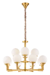 Люстра подвесная NewRgy 8683/8+4LT BRASS, 12×40 Вт, латунная