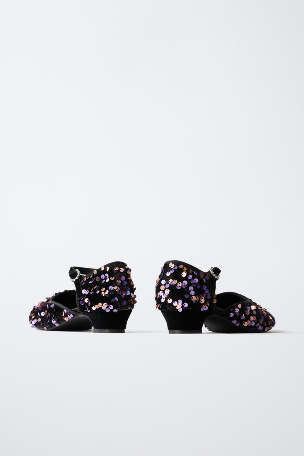 ZARA ТУФЛИ НА КАБЛУКЕ С БАНТОМ, КРАСНЫЙ, ФИОЛЕТОВЫЙ