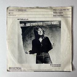 Винтажная виниловая пластинка 7 дюймов (маленькая пластинка) Suzi Quatro She's In Love With You (Германия 1979) Space Cadets