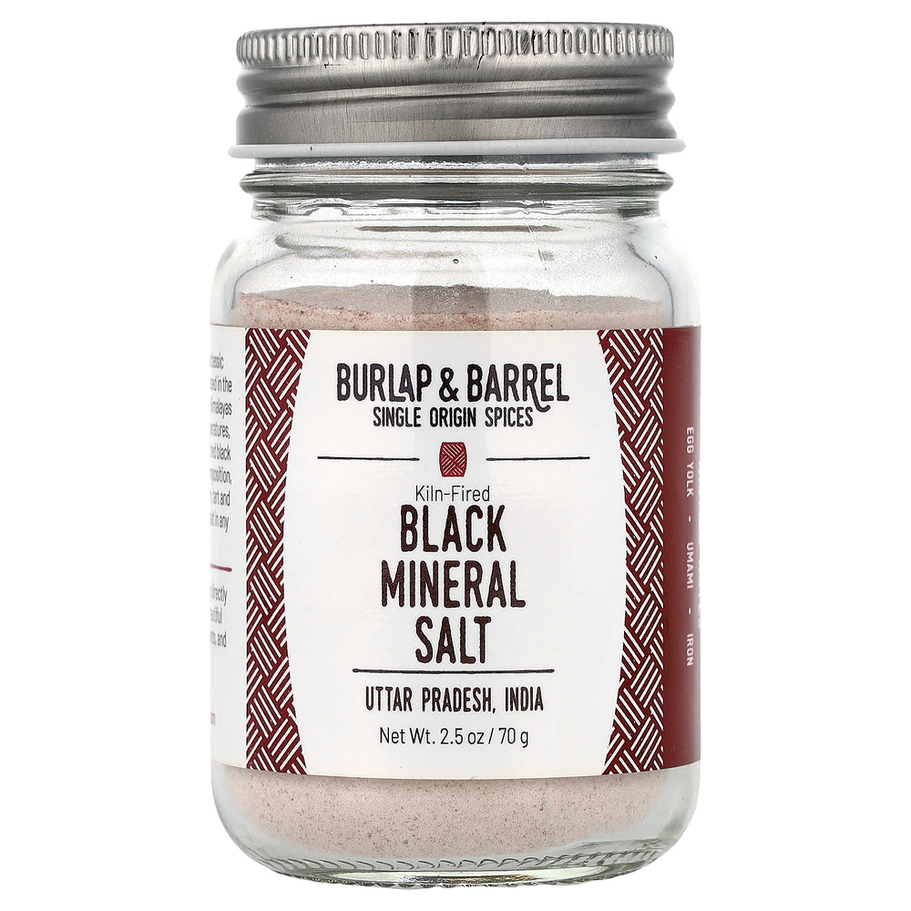 Burlap & Barrel, черная минеральная соль, 70 г (2,5 унции)