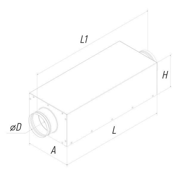Provent KSE 250/600 ECO шумоглушитель прямоугольный