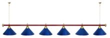 Лампа STARTBILLIARDS 6 пл. (плафоны хром,штанга золотая,фурнитура золото)