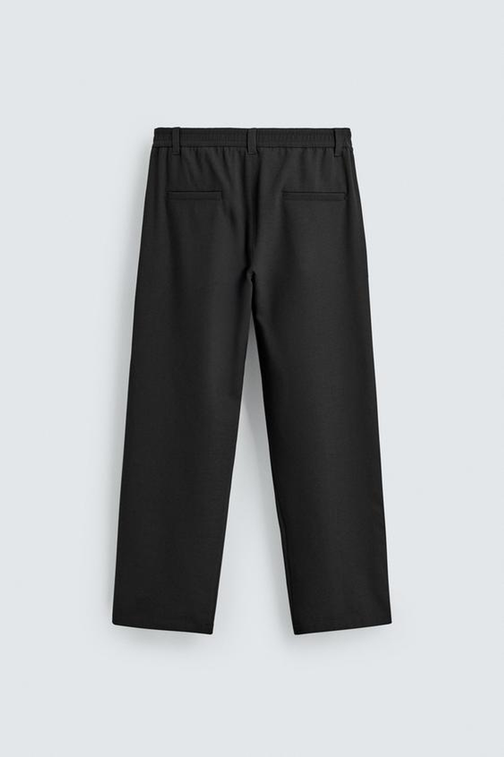 ZARA БРЮКИ RELAXED FIT СО СКЛАДКАМИ, ЧЕРНЫЙ