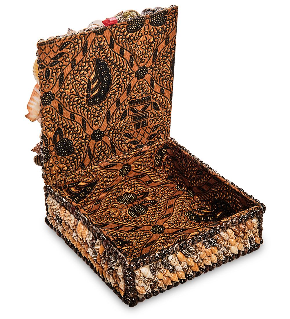 Decor and Gift 54-046-04 Декоративная шкатулка «Ракушки» квадрат