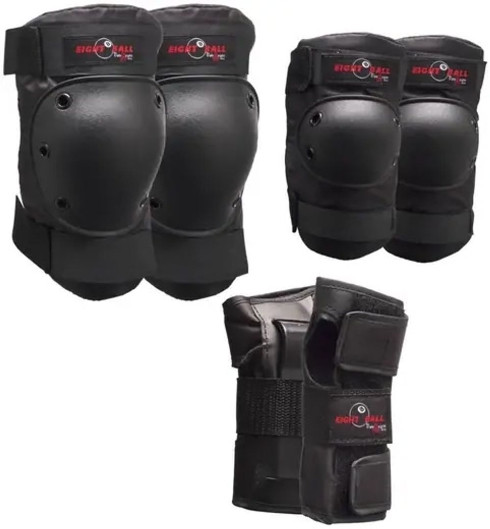 Защита комплект (колени, локти, запястья) EIGHT BALL 3PK PAD SET BLACK