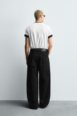 ZARA ДЖИНСЫ BALLOON FIT, ЧЕРНЫЙ