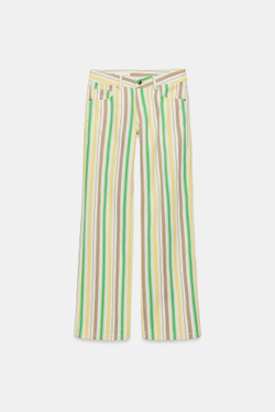 ZARA ДЖИНСЫ TRF WIDE LEG В ПОЛОСКУ С НИЗКОЙ ПОСАДКОЙ, ПОЛОСКИ