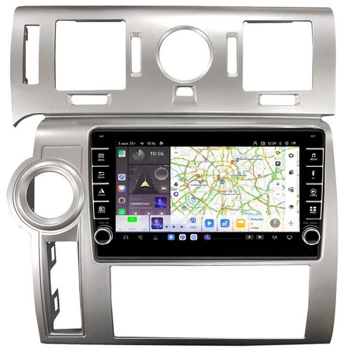 Магнитола для Hummer H2 2002-2009 - Kuberg EW-9298 (кнопки и крутилки) Android 13, Быстрая, CarPlay, 4G SIM-слот