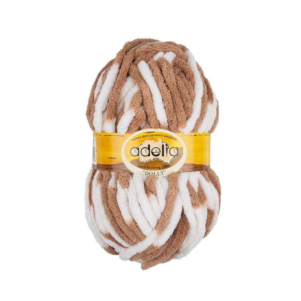 Пряжа Adelia Dolly / уп.5 мот. по 100г, 40м, 17 бело-бежевый Пряжа Adelia Dolly / уп.5 мот. по 100г, 40м, 17 бело-бежевый