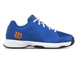 Детские теннисные кроссовки Wilson Rush Pro Jr - deja vu blue/orange tiger/white