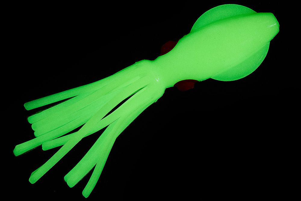 Приманки HIGASHI Squid 11 (set-10pcs) #02 (Neon Green Glow)
