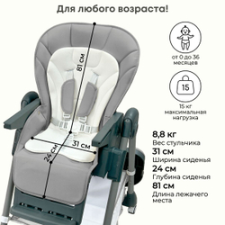 Стульчик-шезлонг для кормления Amelia