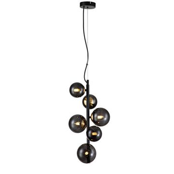 Подвесной светильник 6*G9 V000197 11018/6P Black черный/дымчатый Molecola Indigo