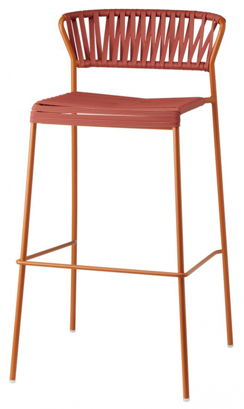 Стул барный плетеный Scab Design Lisa Club, терракотовый
