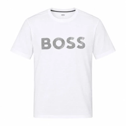 Мужская теннисная футболка BOSS Slim Fit Active Logo - white
