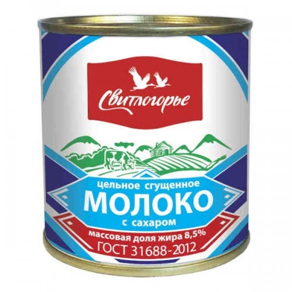 Молоко цельн. сгущ. с сах. Светлогорье ж/б 380 гр.
