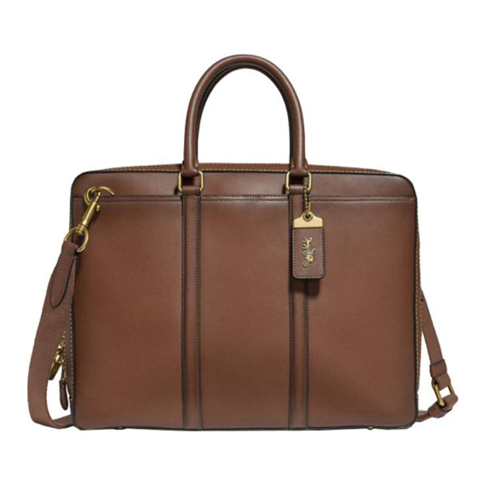 COACH Metropolitan Leather Handbag, Shoulder Bag, Crossbody Bag, Briefcase Large Men"s Brown