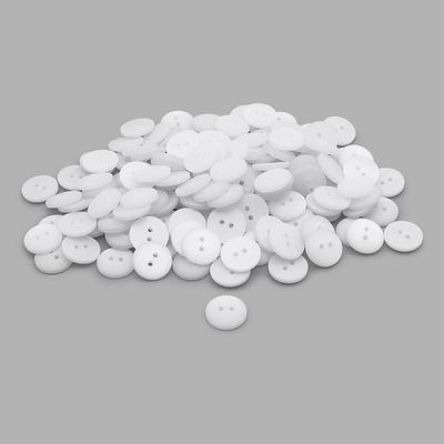 Пуговицы 2 прокола 22L=14 мм, пластик (White (белый)), CR-K18M, 144 шт
